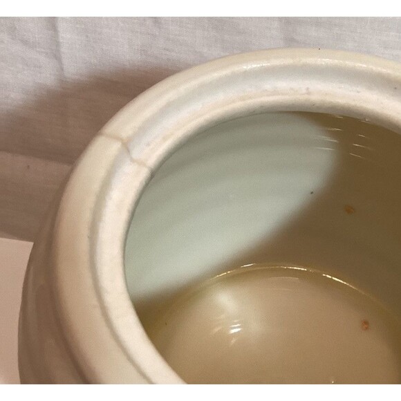 Vitreous Porcelain China Beehive Style Creamer & Sugar Bowl With Uranium Glaze - Picture 11 of 16